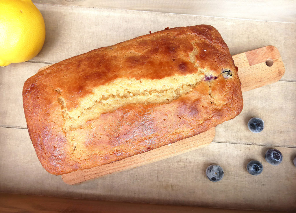 Lemon & Blueberry Cake (GF, low fat, reduced sugar)