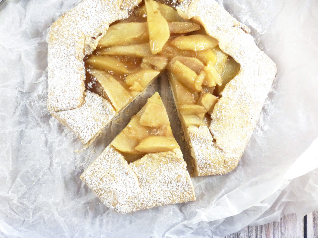 Gluten Free Galette with Pears in Caramel Sauce