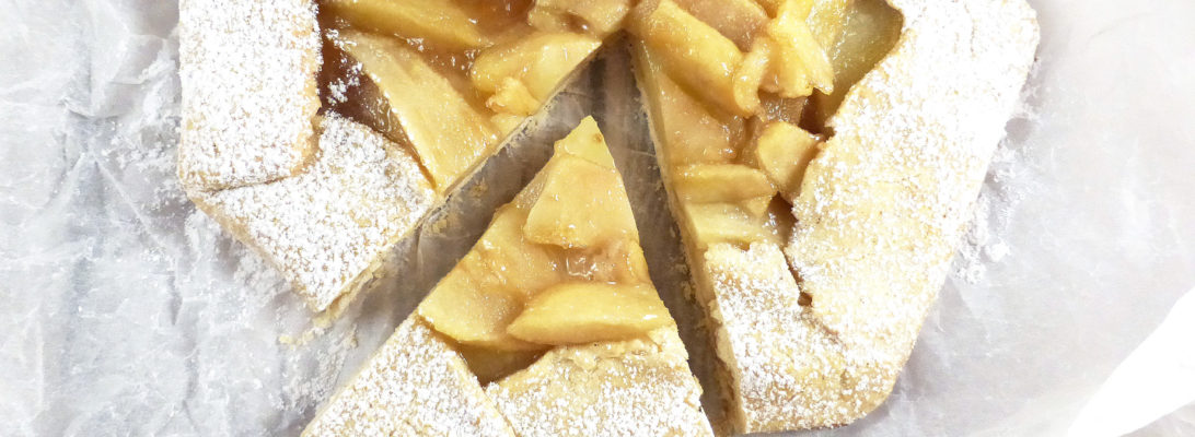 Gluten Free Galette with Pears in Caramel Sauce