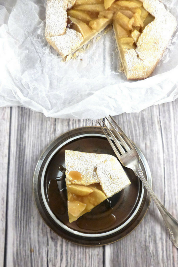 Gluten Free Galette with Pears in Caramel Sauce