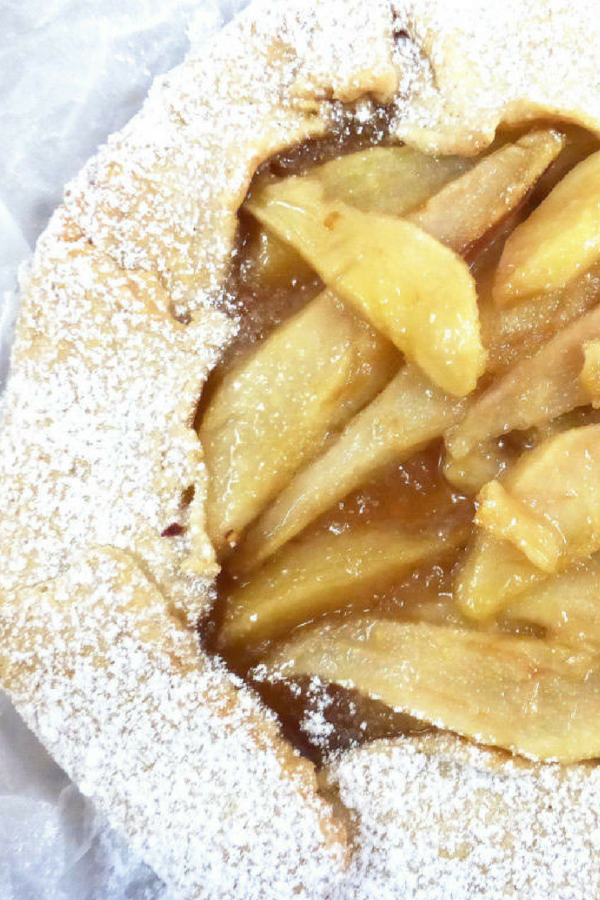 Gluten Free Galette with Pears in Caramel Sauce