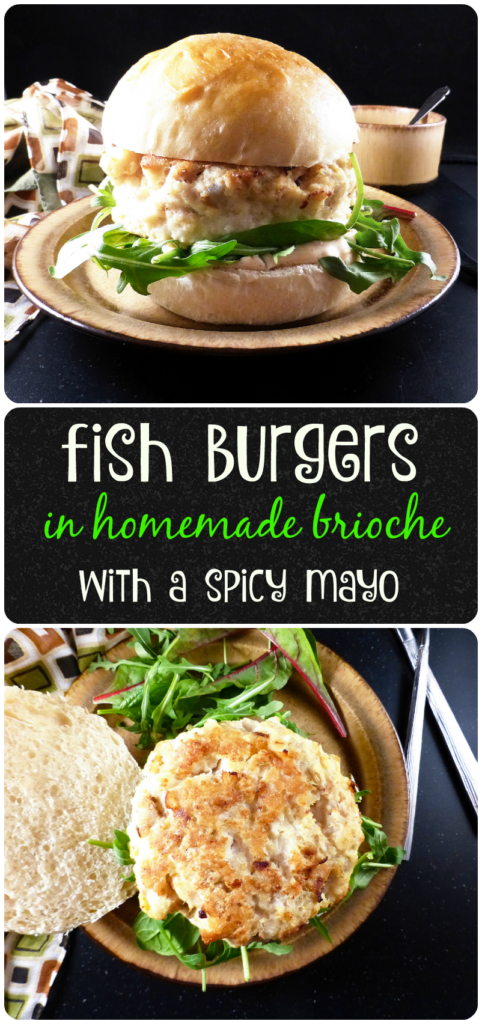 Fish Burgers with a Spicy Mayonnaise in Homemade Brioche Buns