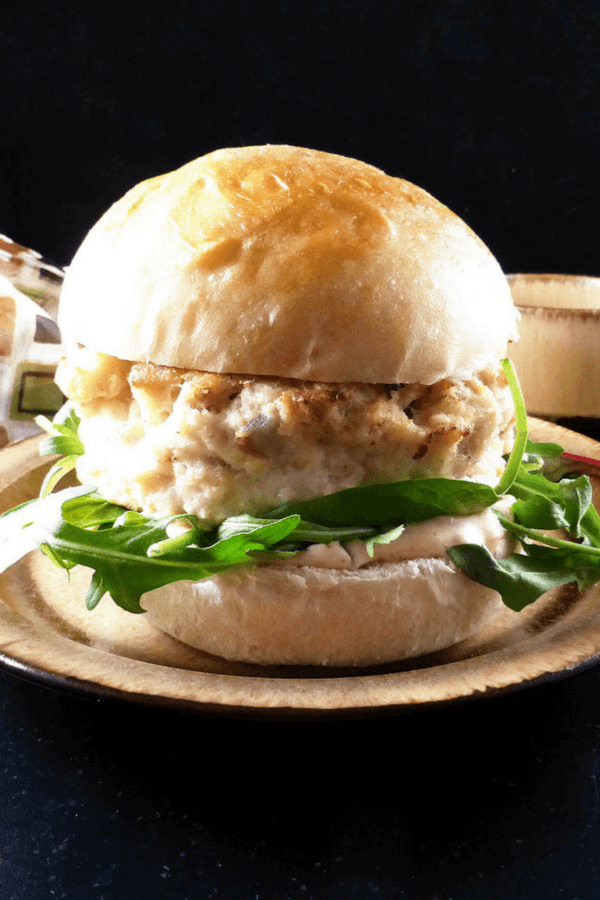 Fish Burgers with a Spicy Shallot Mayonnaise in Homemade Brioche Buns