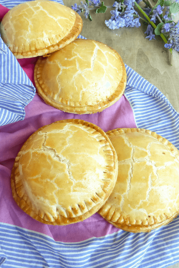 Individual Chicken and Ham Pies (with homemade pastry)