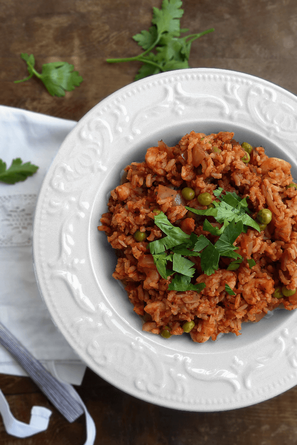 Nice and Spicy Tomato and Prawn Rice (made in the Crockpot)