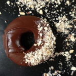 Gluten Free Baked Mini Chocolate Doughnut Cakes with Dark Chocolate Ganache