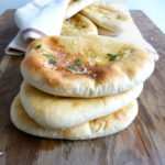 Simple Bread Machine Garlic Butter Naan Bread